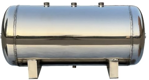 Lufttank Luftbehälter Hochdruck-Lufttank Mit Großer Kapazität Für Kompressor, 20 L, 30 L, 40 L, 50 L, Gaslagerbehälter/Spiegel-Vakuum-Entgasungskammer-Kit, Tragbar, Horizontal(40L/10.5Gal(67x28x34cm/2