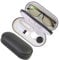 FlyingMage 2 in 1 Contact Lens Case and Eyeglasses Case for Women Men Kids, Double Sided Hard Shell Portable Glasses Travel Holder with Built-in Mirror, Contact Lens Box Storage Kit, Black