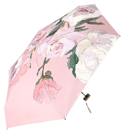 Generico Ombrello da Sole,Ombrello da Viaggio Compatto e Portatile - Doppia Funzione Leggero Per Spiaggia, Escursioni Ed Eventi All'Aperto