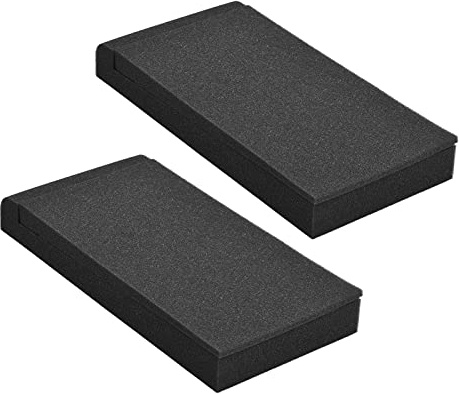 Jeffergarden 2 Packs Acoustic Isolation Foam Sloped Design Shockproof High Density Acoustic Speaker Isolation Pads for Studio Monitors (27 X 14cm)