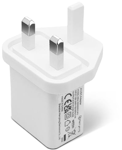5V 2A Portable Charger UKCA Listed AC DC Adapter Universal Travel USB Wall Plug for Phones, Tablets, Bluetooth Speakers, Smart Watches, MP3 Players, Headphones, and More
