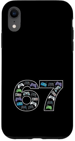 67 Six Seven Gaming Controller Gamer Video Game Boys Custodia per iPhone XR