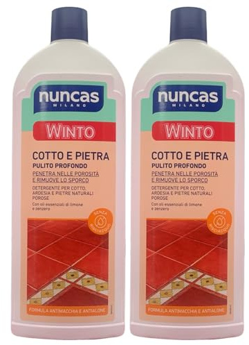 Detergente Antimacchia per Cotto, Ardesia e Pietre Naturali Porose, 1000ml (2 Unità)