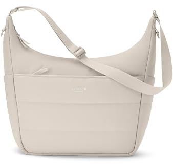 LARKSON Puffer Tasche Damen - Linnea - Puffy Schultertasche mit Laptopfach & verstellbarem Gurt - Geeignet für Befestigung am Kinderwagen - Wasserabweisend