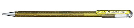 Pentel Roller Gel Dual Metalic Hybrid gold k110dm-x