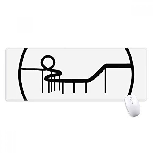 beatChong Achterbahn Freizeitpark Silhouette Griffige Mousepad Große Erweiterte Spiel Büro titched Kanten Computer-Mat Geschenk