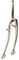 Fourche vtt 26 ahead-set 11/8 acier chromee v-brake a tasseaux