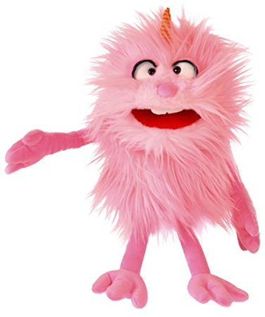 Horror-Shop Pinky Unicorn Bauchredner Handpuppe