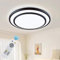 DINGLILIGHTING 48W Flush Mount Dimmable Led Living Room Ceiling Light,Round Black Led Ceiling Light, Round Kitchen Ceiling Lights with Remote Control for Living Room/Dining Room/Bedroom/,3000-6000K