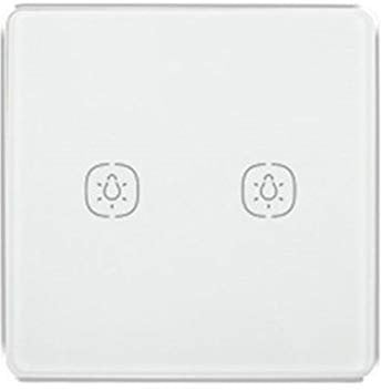 Yagusmart TuYa ZigBee Smart Switch, No Neutral Wire Required, Need to Work with TuYa ZigBee Hub, APP Remote Control, Voice Control(2 gang)