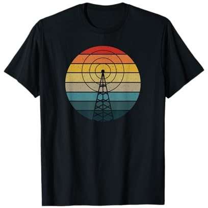 Antenna Retro Sunset HAM Radio - Amateur Radio Operator Gift T-Shirt