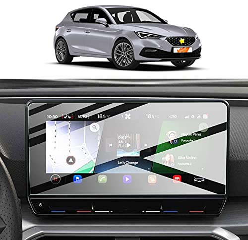 YEE PIN 10 Zoll Displayschutzfolie für Seat Leon MK4 KL ST FR 2020-2022 2023 Cuprα Formentor Schutzfolie Navi System GPS Displayschutzfolie Navi Folie Gehärtetes Glas Schutz Auto Zubehör