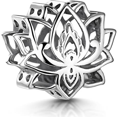 MATERIA by Matthias Wagner Lotusblume Charms Anhänger 925 Sterling Silber für Beads Armband 748