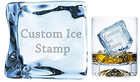 OLYCRAFT Custom Ice Stamp Testa ottone da 1,2 pollici, timbri legno, testa ottone, sigillo cera, timbri per ghiaccioli, testa ottone rimovibile, per inchiostro cerato e cubetti ghiaccio fai da te