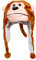 Glamexx24 Plüsch Hut Tiermütze Mütze mit Ohren Affe Kostüm Karneval Cap Cosplay Urlaub Weihnachten Halloween Party Wintermütze für Kinder Erwachsene