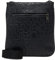 Armani Exchange Men's Essentail, Jim, Sustainable, All Over Logo Flat Crossbody, Black