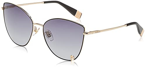 Furla Unisex SFU598 Sunglasses, Gold, 58, gold