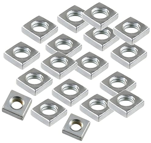 TERF® Tuerca cuadrada M5 M5 (5 mm), tuercas cuadradas de acero, paquete de 25