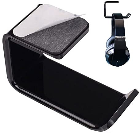 Headphone Bracket Hanger Under Desk Wall Mounted Headset Holder Acrylic Hook Earphone Display Stand