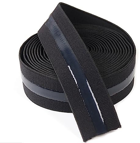 Michass Schwarz 5M Rutschfestes Silikon Gummiband 30mm Breite zum Nähen von Kleidungsstücken Schultergurten Perücken