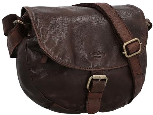 Gusti Umhängetasche Leder- Stefanie Handtasche Umhängetasche Schultertasche Tasche Partytasche Henkeltasche Festivaltasche Tragetasche Ledertasche Braun Leder