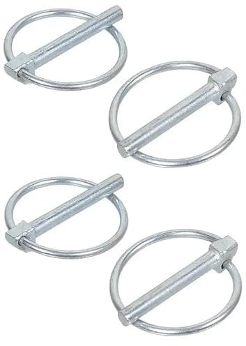 cyclingcolors 4x Spine a scatto 12mm x 55mm perni a sgancio rapido molla acciaio anello copiglie tagliaerba tosaerba trattore