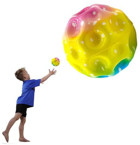 YEJAHY Jump Ball, Mini Bouncing Ball Toy, Space Jump Ball Moon Ball, Bounce Ball Hohe Springender Gummiball Sprünge Gummiball Space Ball Für Kids Party Gift (Buntes A)