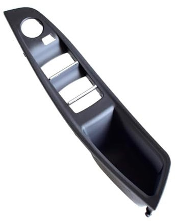 JAVON LHD RHD Innentür-Zuggriff Armlehnenverkleidung ohne Spiegel-Klappknopf for BMW 5er F10 F11 F18 520 523 525 528 530 Auto-Innentürgriffe (Size : Black-LHD)
