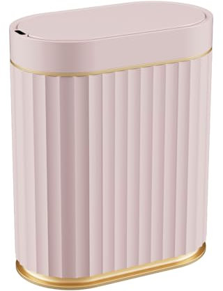 ELPHECO Sensor Trash Can 2 Gallon Waterproof Motion Sensor Trash Can, Automatic Bathroom Trash Bin, Slim Garbage Can (Pink, 2 Gallon)