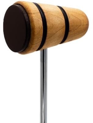 Low Boy Bassdrum Schlägel aus Holz/Leder, vielseitiger mittelschwerer Bassdrum-Schlägel mit robuster Lederoberfläche und Stahlstangen in Luftfahrtqualität