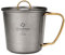 Thous Winds Titanium 350ml Camping Mug with Lid, Outdoor Titanium Lightweight Coffee Cup for Hiking Backpacking Camping
