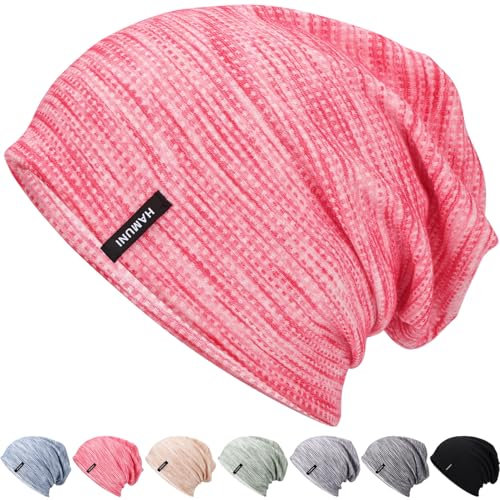 Mütze Herren Slouch Beanie Mütze Damen Leicht Winddichte Dünne Mütze Weiche Atmungsaktiv Longbeanie Ideal für Frühling Herbst und Winter