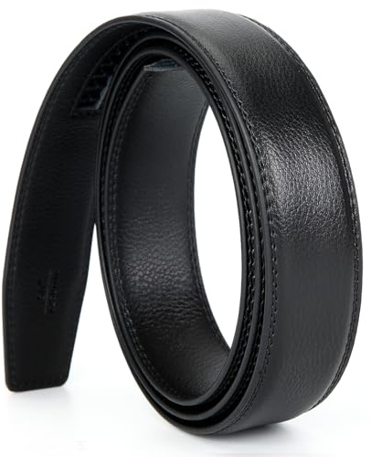 Nelbons Herren Gürtel Ohne Schnalle Automatik Ratschengürtel 3.5cm 1 3/8 breit, Ersatzgürtel