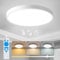 Yafido LED Deckenleuchte mit Fernbedienung 24W 2400LM, Ø30cm Deckenlampe mit Bewegungsmelder, 3000K-6000K Deckenleuchte Flach Rund mit Timer,IP44 LED Panel Deckenlampe für Keller,Flur