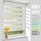 Homland Doppelrollo Klemmfix ohne Bohren B75 x H120 cm(Stoffbreite 70cm) Leinen, Duo Rollo, Rollo Klemmrollos lichtdurchlässig & verdunkelnd, Verstellbar Fensterrollo Sonnenschutz