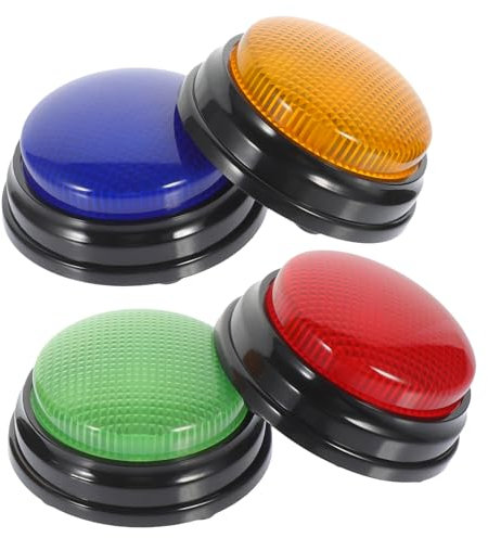 MOLUCKFU 4piezas Botón De Sonido Iluminado para Pulsadores para Fiestas y Actividades Divertido y Resistente para Socializar y Concursos