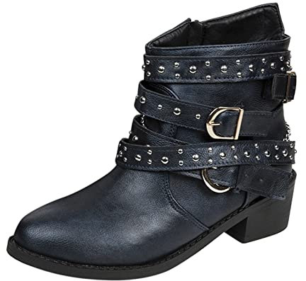 warehouse deal Reitstiefel Damen Stylisch & Praktisch Winterstiefel Damen Elegant Klobiger Blockabsatz Spitze Zehe angebote des tages heute meine bestellungen anzeigen