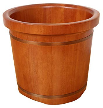 DSeenLeap Fußbad, Glatte und zarte Pediküre-Fässer zum Einweichen der Füße, Spa-Holzwanne, Fußpflege mit Deckel, Fußbad, Haushaltswaschbecken (ohne Abdeckung)