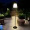 Lampada da terra a LED a batteria bianca calda e con cambio colore – 106 x 16 cm – Lampada da terra da giardino in nero con 4 modalità di illuminazione ricaricabile tramite USB – Balcone terrazzo