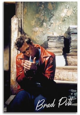 CHENSUL Brad Pitt Berühmte Schauspieler Poster Leinwand Wandkunst Poster Home Decor 50x75cm