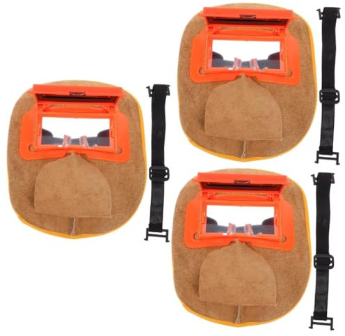 Homoyoyo 3 Teilige Schutzmaske Schweißerhaube Kopf Schlafmaske Hutmasken Vollgesichtsmaske LED Gesichtsmaske Schweißmaske Haarmaske Haube Schlafmaske Schweißhelm Staubmaske