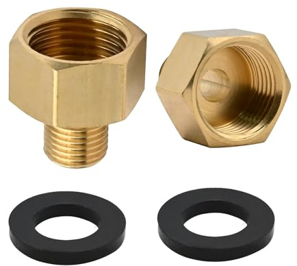 Gaskartuschen Adapter Set 2 Stück 1/2 Flared auf 1/4 Linksgewinde Robuster Gasschlauch Adapter für Herd Grill Camping