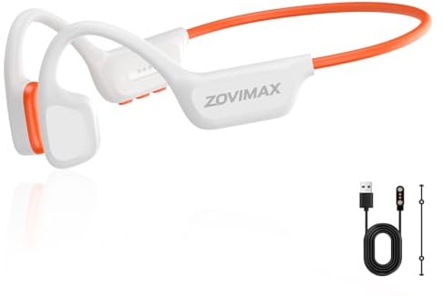 ZOVIMAX Militares Auriculares Conducción Ósea, Bluetooth 6.0, IP68 Natación Impermeables Deportivos-Auriculares con 32GB MP3, 12h AI Open Ear Antiviento-Auriculare Buceo/Surf/Carreras/Ciclismo/Fitness