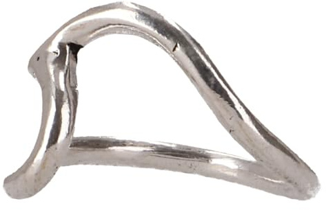 Messing Modeschmuck Ring Welle, silberfarben, Unisex, vintage inspiriert | Elegantes Design, geschwungene Form, authentischer Charakter, ideal für Meeresliebhaber, vielseitig kombinierbar.