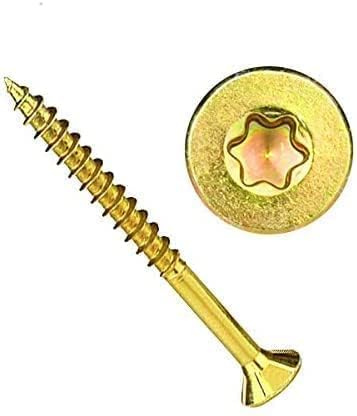 REISSER Spanplattenschrauben Torx 5x60 mm 200 Stück – TX25 – Q200 plus Holzschrauben EN 14592 – Teilgewinde, Senkkopf mit Fräsrippen – verzinkt