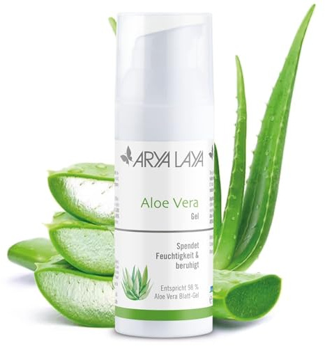 ARYA LAYA Aloe Vera Gel, 50 ml: maximale Feuchtigkeit für die Haut: kühlend, beruhigend & entzündungshemmend, für alle Hautbilder als Ergänzung zur tägl. Pflege – auch als After Sun Pflege, vegan