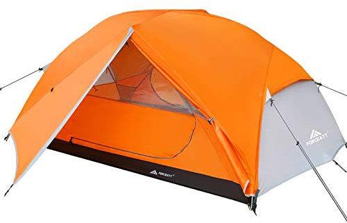 Forceatt Zelt 2 Personen Camping Zelt, 2 Doors Wasserdicht & Winddicht 3-4 Saison Ultraleichte Rucksack Zelt für Trekking, Camping, Outdoor.
