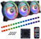 DS Addressable LED RGB Case Fans with Controller for PC Case, Copmuter CPU Cooler, Radiators system (3Pack RGB Fans, 2Pack LED Strips, G Series)