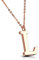 Bungsa BUCHSTABE L Kette Rosegold - BUCHSTABEN-ANHÄNGER L Halskette in Rosegold - Alphabet Kette rosé - aus Edelstahl - Schmuck für Damen, Kinder & Herren
