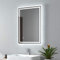 EMKE Bathroom Mirror with LED Lights, 500x700 MM Wall Mounted Shaver Socket Bathroom Mirrors with Extra Fuse, Dimmable Switch and Demister Pad, Horizontal/Vertical